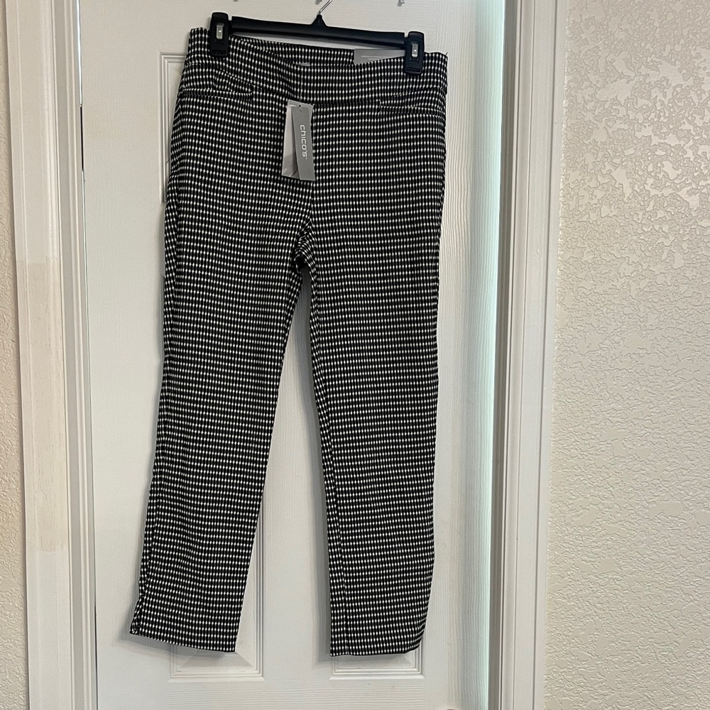 Chico's Black and White Patterned Pants